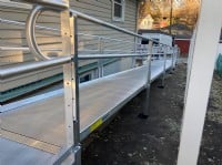 aluminum modular wheelchair ramp with handrails in Robbinsdale Minnesota