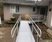 aluminum wheelchair ramp installed in Newport Minnesota by Lifeway Mobility