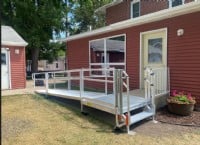 aluminum wheelchair ramp installed in St Cloud MN by Lifeway Mobility