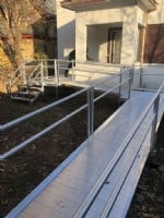 wheelchair ramp installed with stairs in Monticello Minnesota