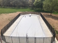Pool Fence with White Cover3