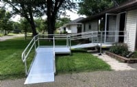 aluminum modular ramp for Minnesota resident in powerchair