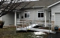 aluminum modular wheelchair ramp for safe access to front of home