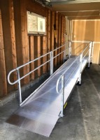 aluminum ramp installed in garage in Minnesota home