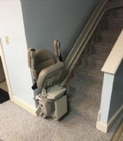 curved stairlift installation by Lifeway Mobility Minnesota