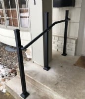 handrails to provide assitance for entering front entrance