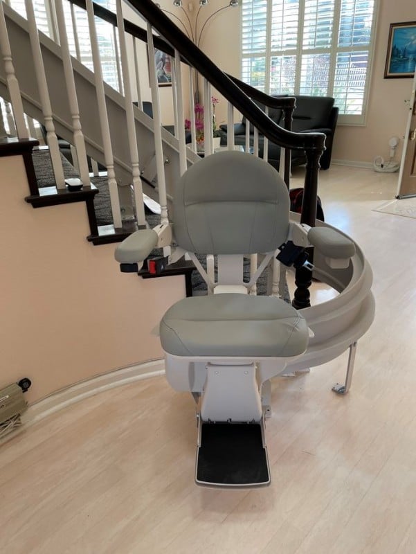 Bruno Curved stairlift in San Jose CA installed by Lifeway Mobility