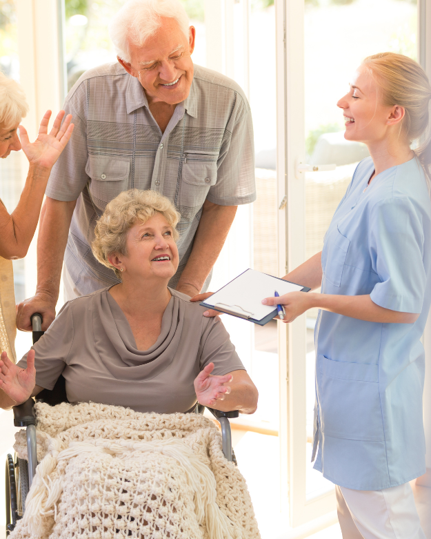seniors in assisted living facility