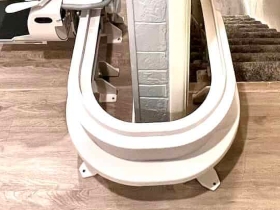 rail overrun upgrade option for curved stair lift from Lifeway Mobility