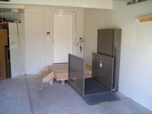 wheelchair platform lift installed for small rise
