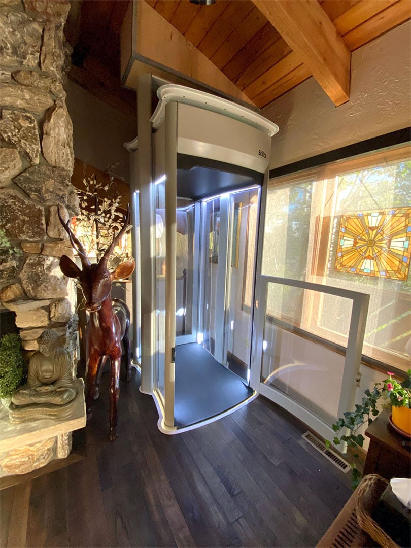 through floor home elevator installed in Denver, CO home