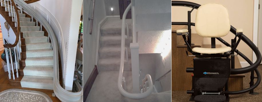 curved stair lift rail comparison