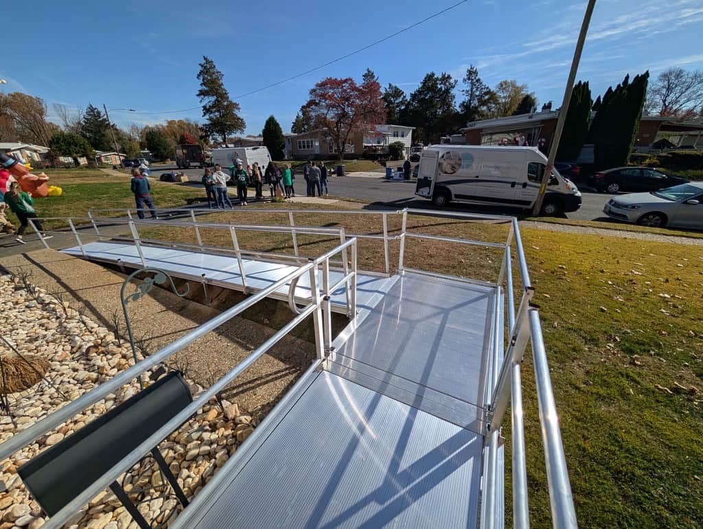 wheelchair ramp installed for US Army Veteran by Lifeway Mobility