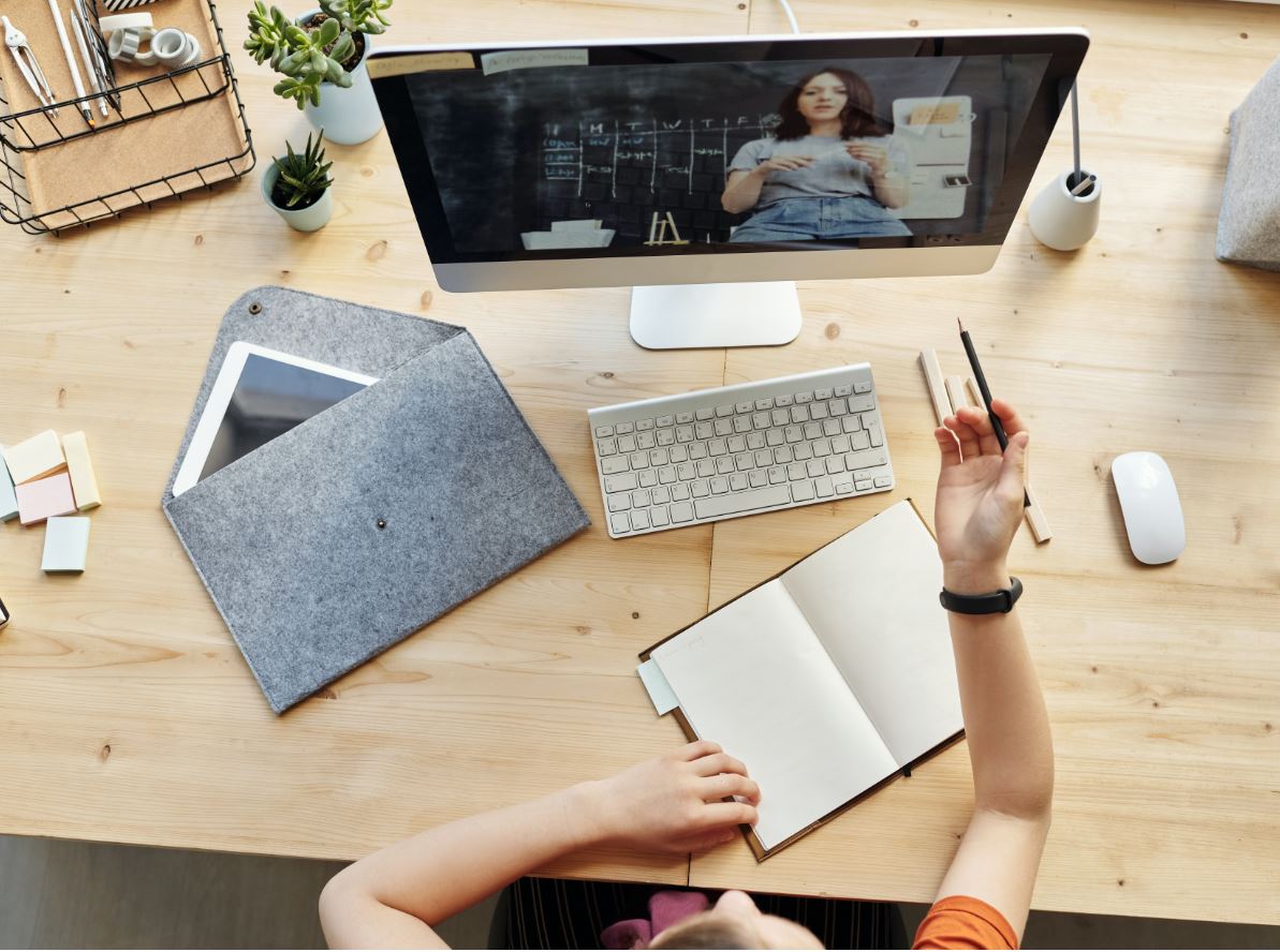 woman working from home