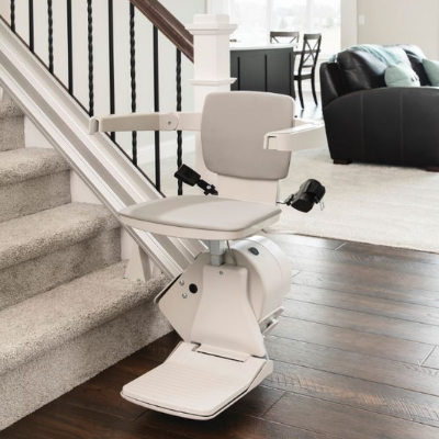 rental Bruno stair lift installed in home for holidays