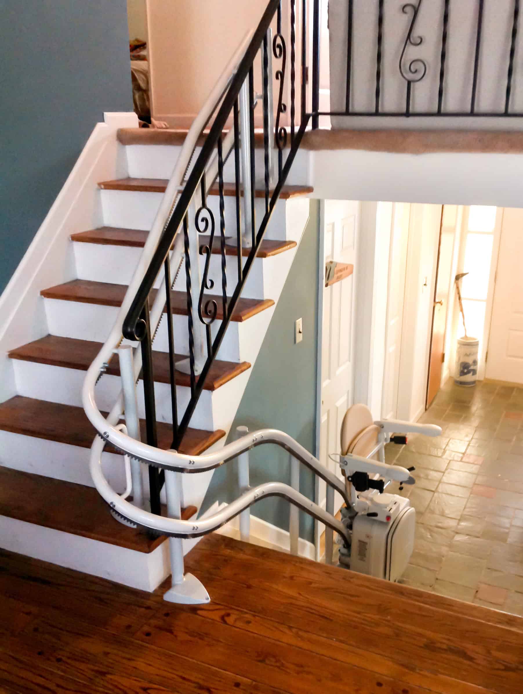 curved stair lift from Center Span - Lifeway Mobility