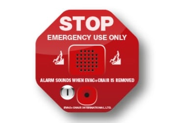 Evac+chair anti-theft alarm device