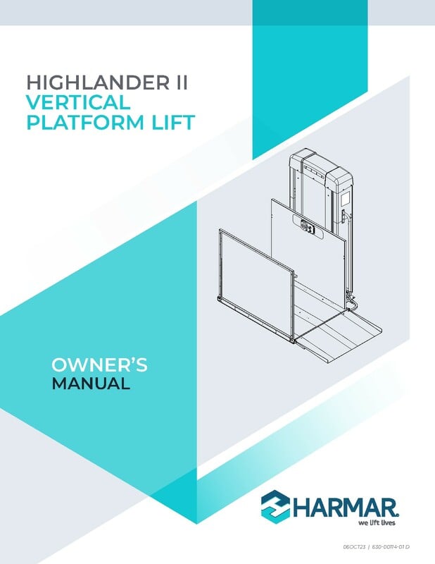 Harmar Lifeway Highlander II VPL owner's manual thumbnail