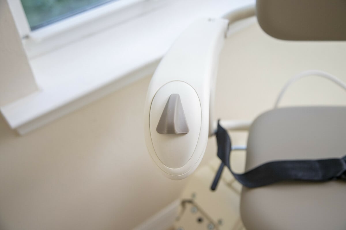 Ergonomic seat control switch for Harmar Pinnacle SL300 stairlift from Lifeway Mobility
