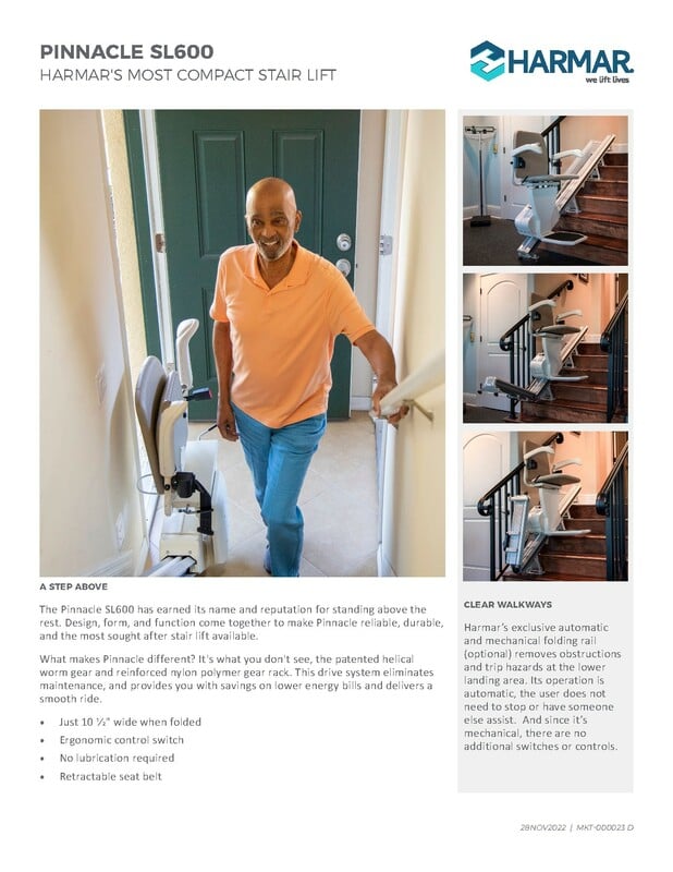 Lifeway-Harmar Helix curved Stair Lift Brochure preview image