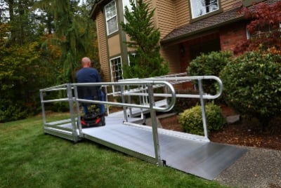 Aluminum wheelchair ramp in Cleveland, OH