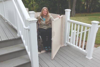 wheelchair lift for safe access to home in Columbus