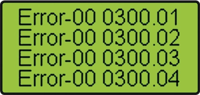 Lift fault memory log on Bruno Connect elevator cab diagnostic display screen