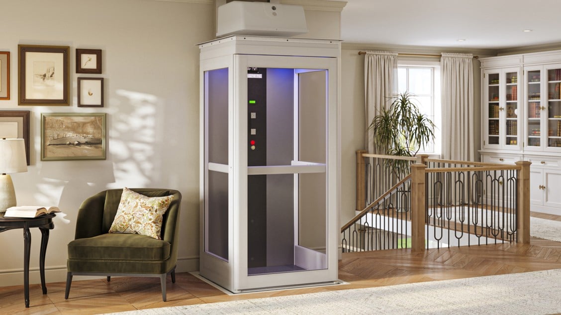 through-floor shaftless home elevator from Lifeway Mobility