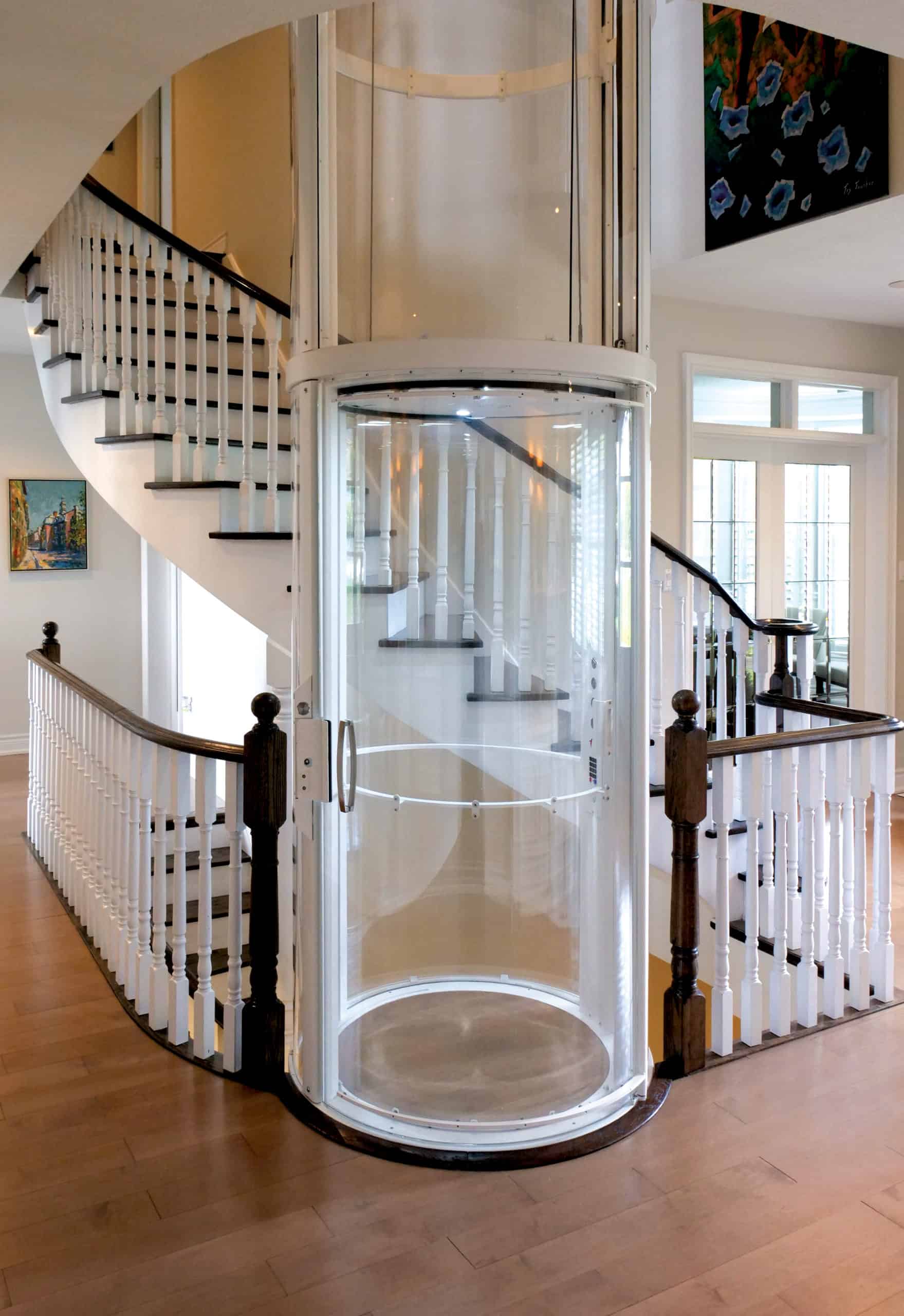glass home elevator installed by Lifeway Mobility in Winnetka, IL