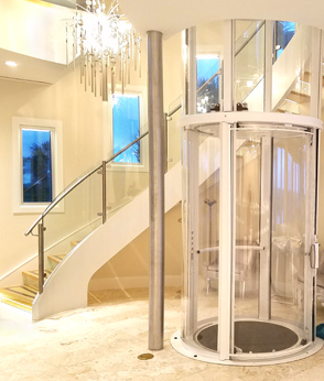 Savaria Vuelift glass residential elevator