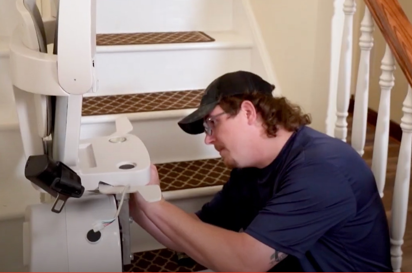 Lifeway Mobility technician providing service to used stairlift