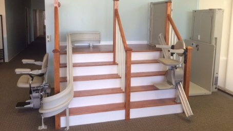 stair lifts in Lifeway Mobility showroom near Fairfield, Connecticut