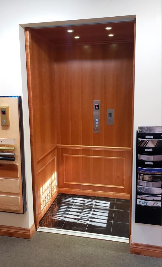 residential-elevator-demo-in-Lifeway-Mobility-Denver-showroom