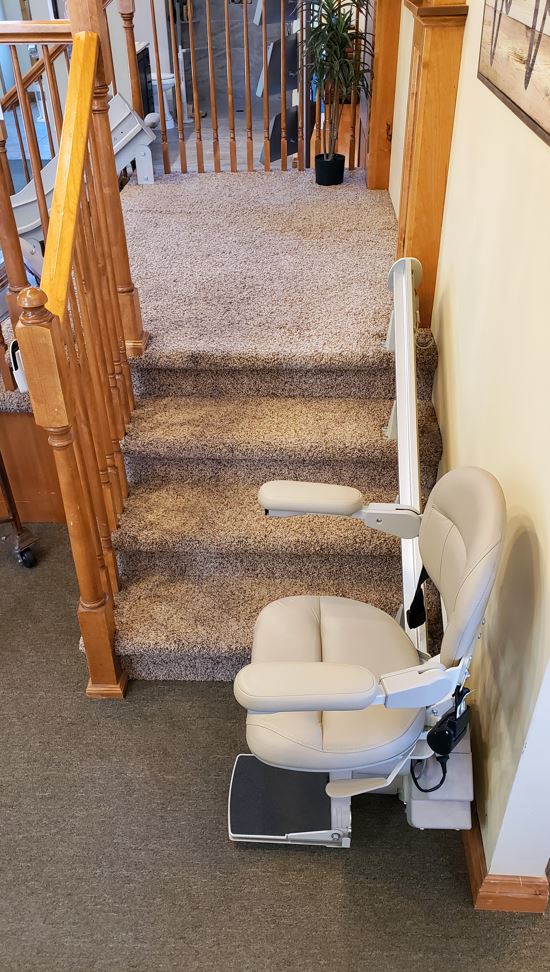 Bruno Elite stairlift in ASI/Lifeway Mobility Denver Showroom in Englewood, CO