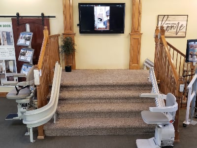 stair lifts in Lifeway Denver local stairlift showroom