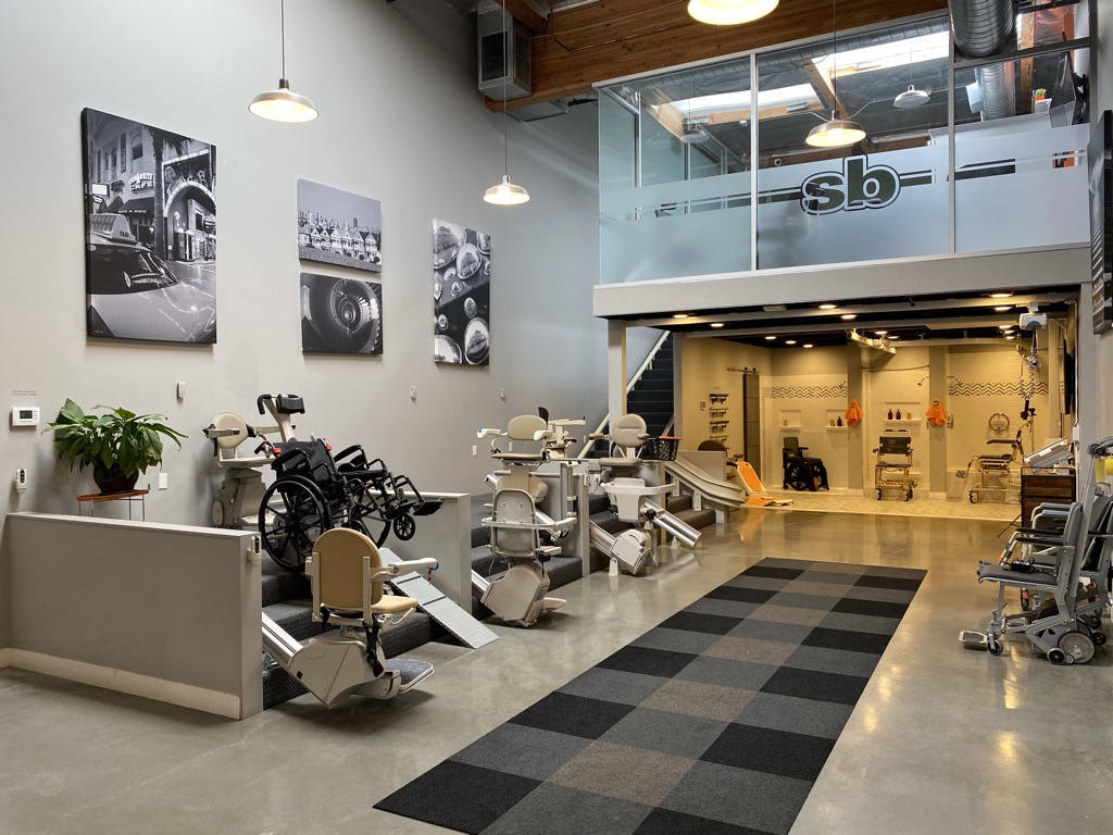 stair lifts in Lifeway Mobility Los Angeles local stairlift showroom