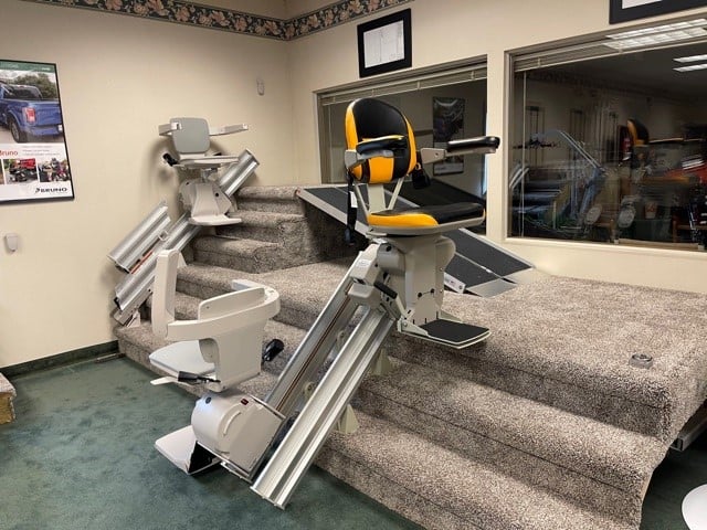 stair lifts in Lifeway Mobility Pittsburgh showroom