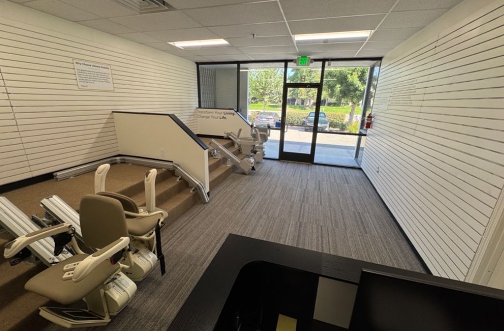 stair lift in Lifeway Mobility Sacramento showroom