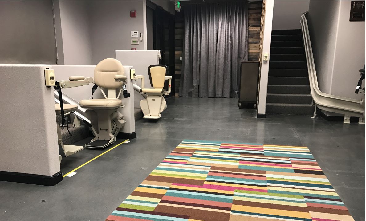 curved stairlifts in Lifeway Mobility San Francisco Stairlift Showroom