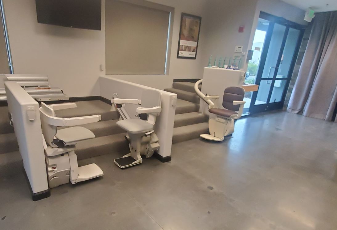 stairlifts in Lifeway Mobility San Francisco Showroom
