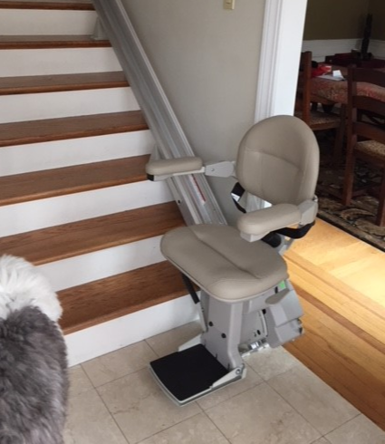 Bruno Elite straight stairlift installed by Lifeway Mobility