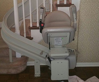 Curved Stair Lift for a WWII veteran