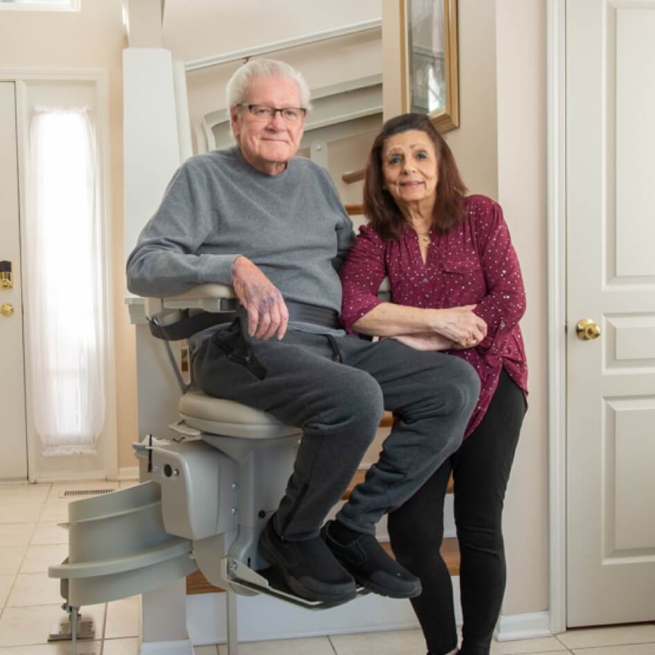 stair lift installed in St. Louis by Lifeway Mobility