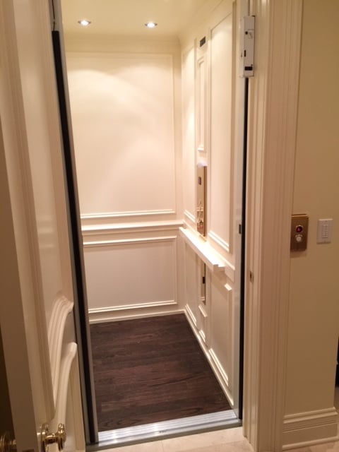 residential elevator installed in Barrington Hills, Illinois by Lifeway Mobility