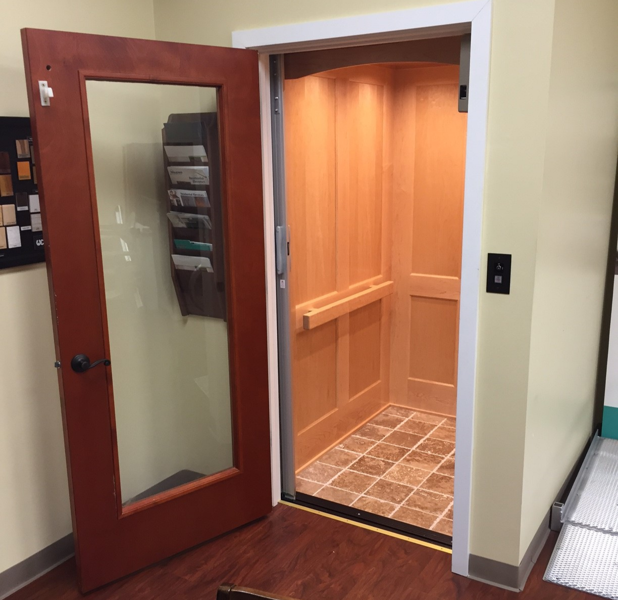 home elevator in Lifeway Mobility Chicagoland Showroom