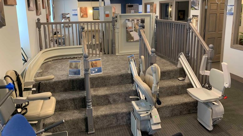Lifeway Mobility stairlifts in Burnsville, MN showroom
