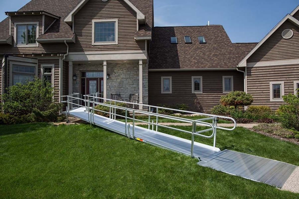 aluminum modular wheelchair ramp for home