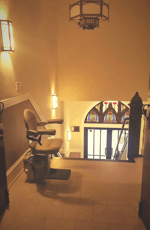 Commercial Stair Lift installed in Church in Chicago