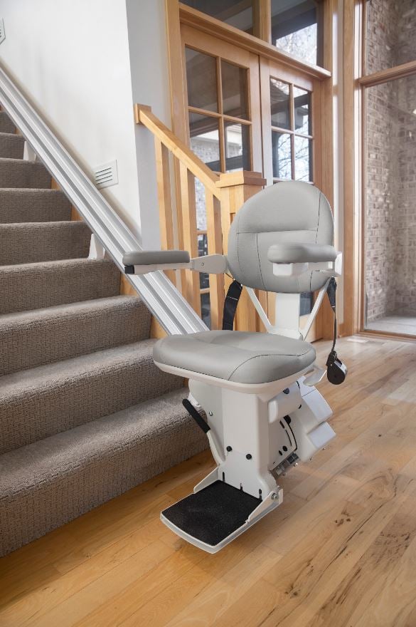 Bruno Elite Straight Stair Lift installed by Lifeway Mobility in church