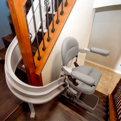 curved stairlift in Wichita installed by Lifeway Mobility